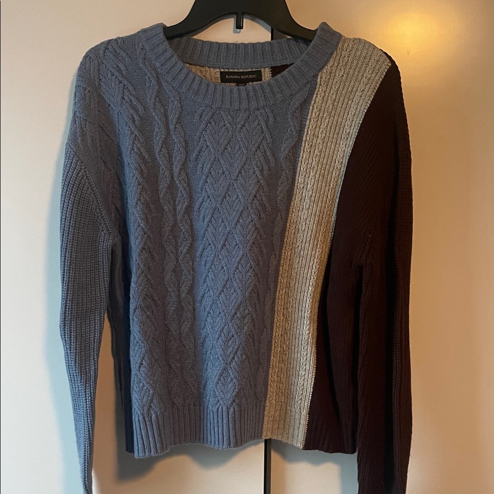 Banana Republic Multicolor Cable Knit Sweater